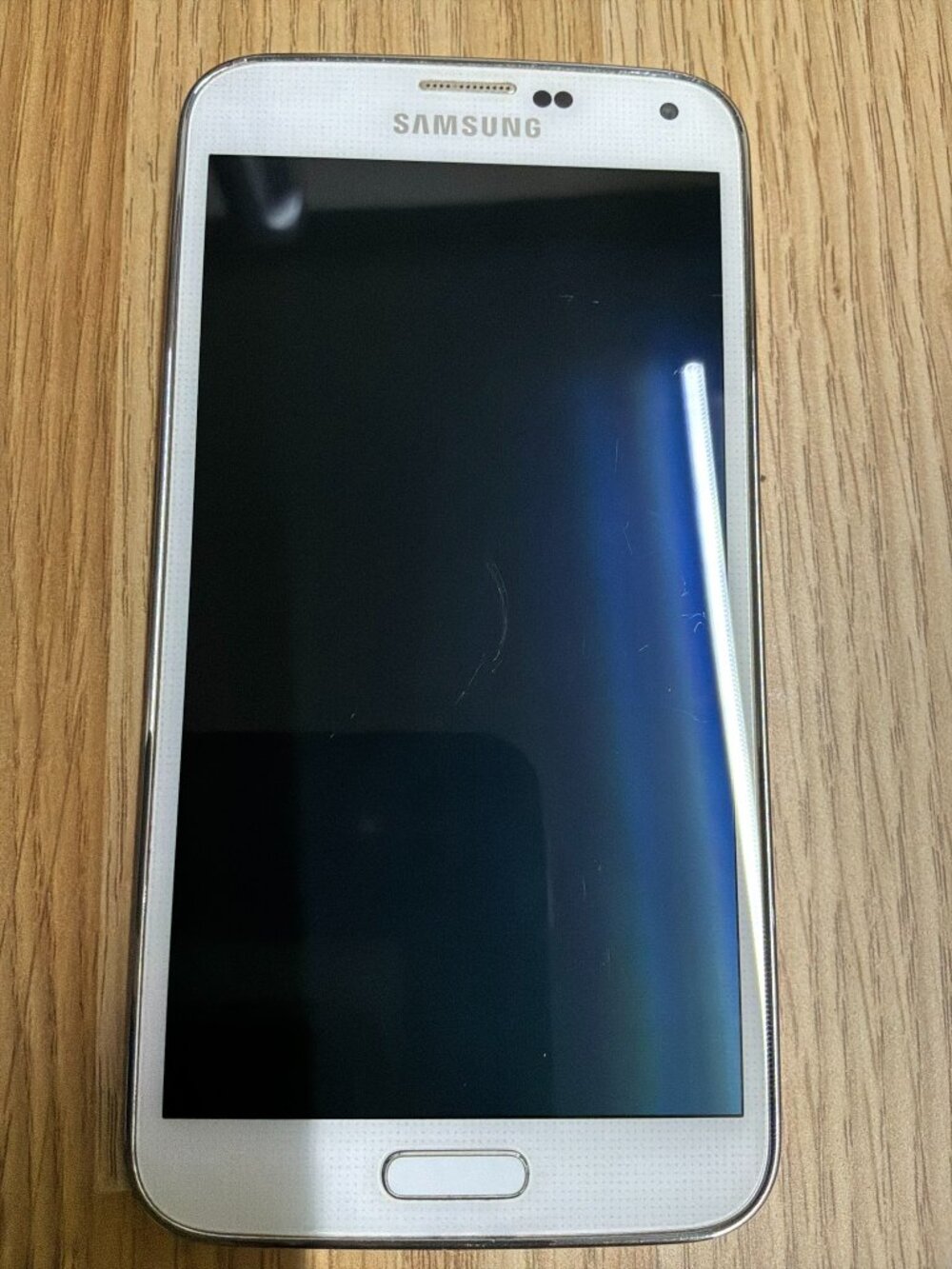 Samsung Galaxy S5 SM-G900A AT&T 16GB White Smartphone For Parts Charging Port